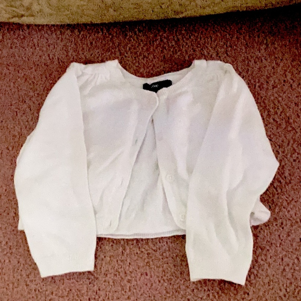 White Baby GAP Cardigan
